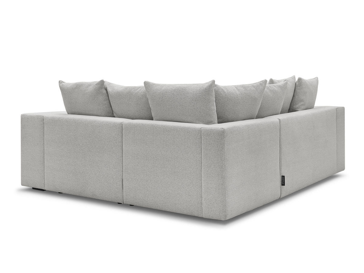 Canapé d'angle fixe modulable VOLTAIRE avec 1 chauffeuse 2 places, 1 angle et 1 chauffeuse 1 place tissu chiné