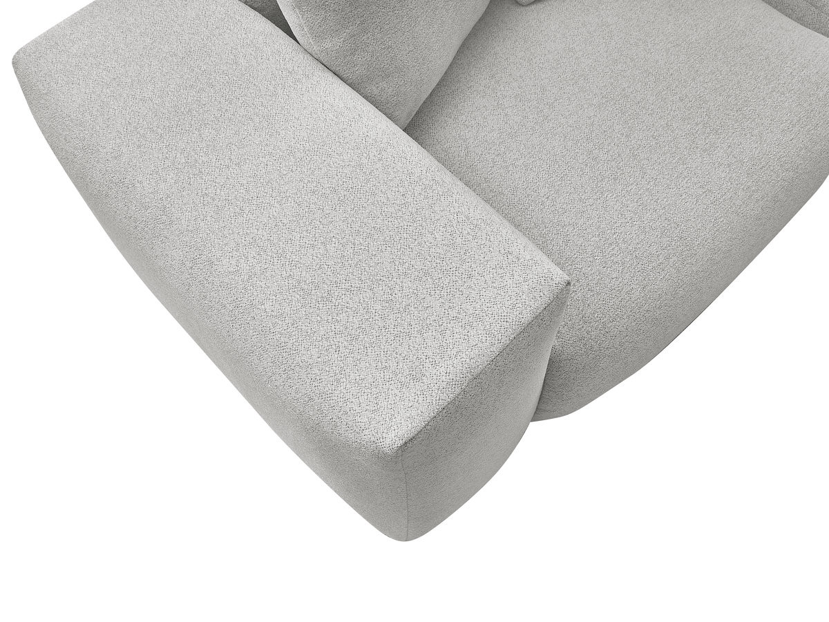 Canapé d'angle fixe modulable VOLTAIRE avec 1 chauffeuse 2 places, 1 angle et 1 chauffeuse 1 place tissu chiné