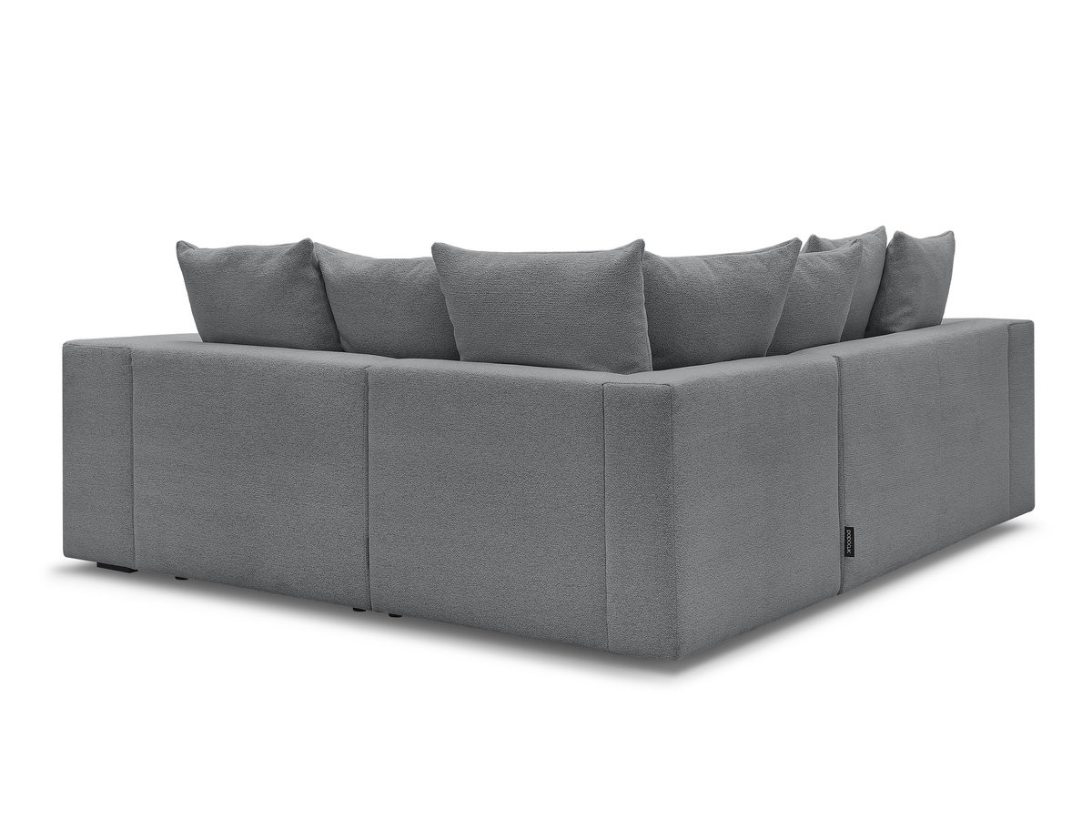 Canapé d'angle fixe modulable VOLTAIRE avec 1 chauffeuse 2 places, 1 angle et 1 chauffeuse 1 place tissu chiné