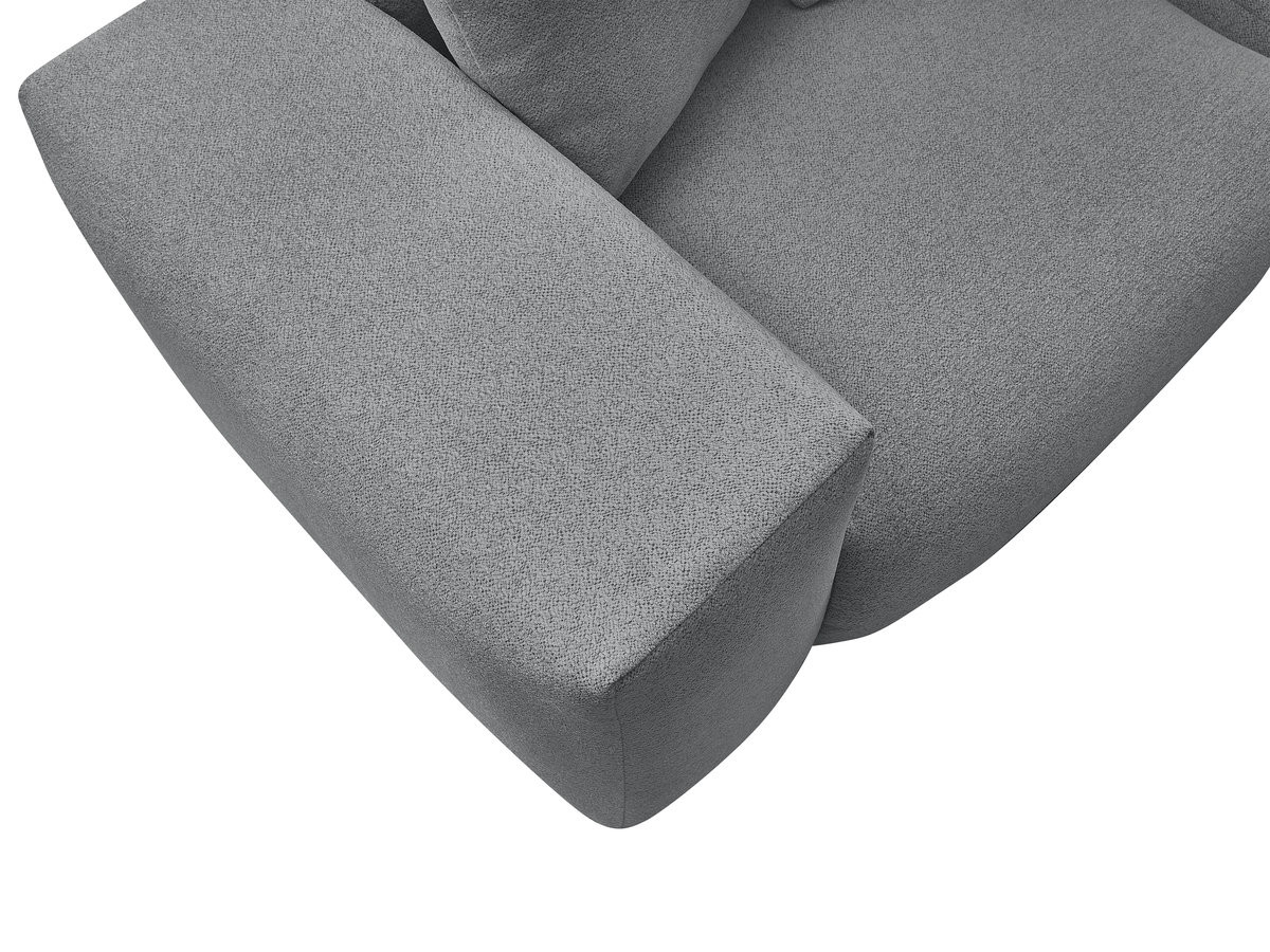 Canapé d'angle fixe modulable VOLTAIRE avec 1 chauffeuse 2 places, 1 angle et 1 chauffeuse 1 place tissu chiné