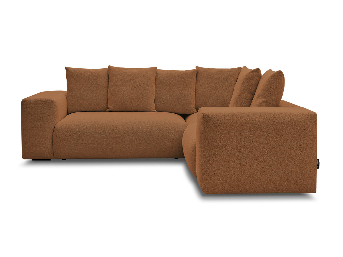 Canapé d'angle fixe modulable VOLTAIRE avec 1 chauffeuse 2 places, 1 angle et 1 chauffeuse 1 place tissu chiné