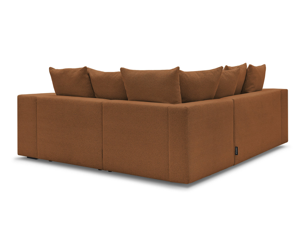 Canapé d'angle fixe modulable VOLTAIRE avec 1 chauffeuse 2 places, 1 angle et 1 chauffeuse 1 place tissu chiné