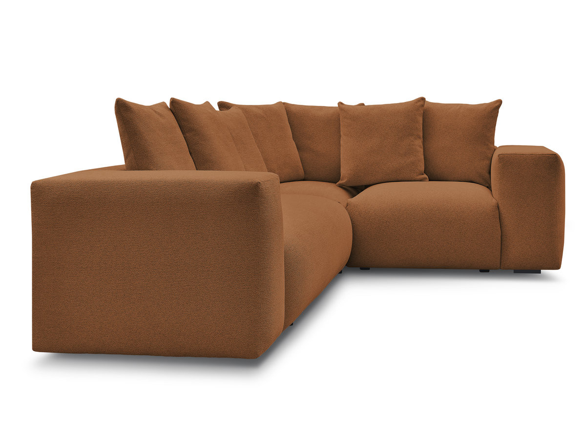 Canapé d'angle fixe modulable VOLTAIRE avec 1 chauffeuse 2 places, 1 angle et 1 chauffeuse 1 place tissu chiné