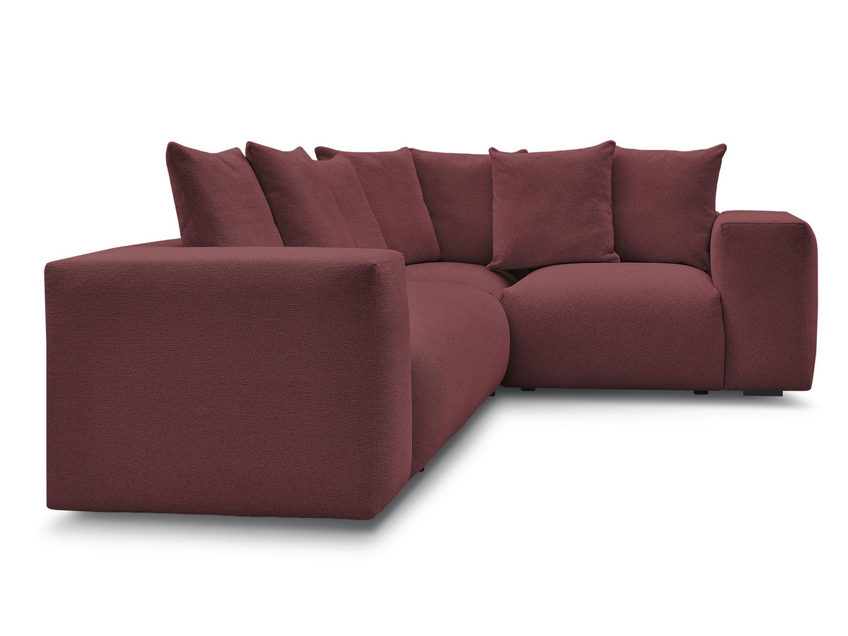 Canapé d'angle fixe modulable VOLTAIRE avec 1 chauffeuse 2 places, 1 angle et 1 chauffeuse 1 place tissu chiné