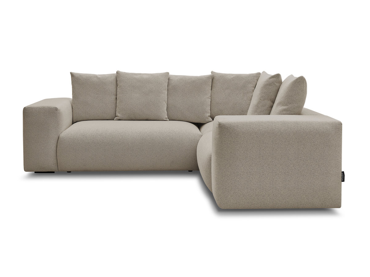 Canapé d'angle fixe modulable VOLTAIRE avec 1 chauffeuse 2 places, 1 angle et 1 chauffeuse 1 place tissu chiné