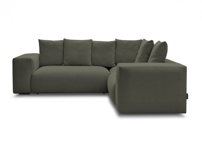 Canapé d'angle fixe modulable VOLTAIRE avec 1 chauffeuse 2 places, 1 angle et 1 chauffeuse 1 place tissu chiné