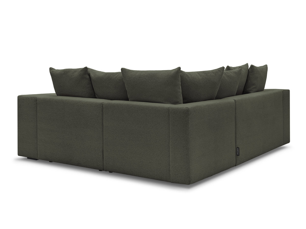 Canapé d'angle fixe modulable VOLTAIRE avec 1 chauffeuse 2 places, 1 angle et 1 chauffeuse 1 place tissu chiné