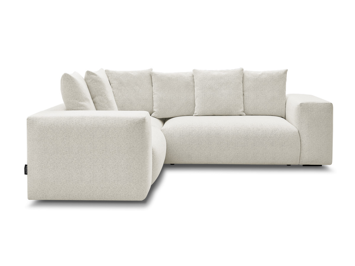 Canapé d'angle fixe modulable VOLTAIRE avec 1 chauffeuse 2 places, 1 angle et 1 chauffeuse 1 place tissu chiné