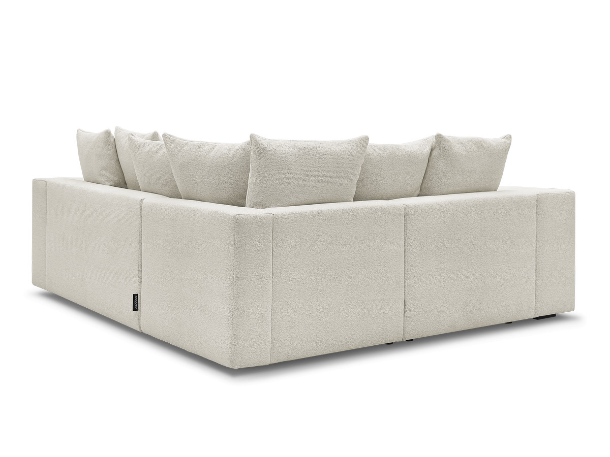 Canapé d'angle fixe modulable VOLTAIRE avec 1 chauffeuse 2 places, 1 angle et 1 chauffeuse 1 place tissu chiné