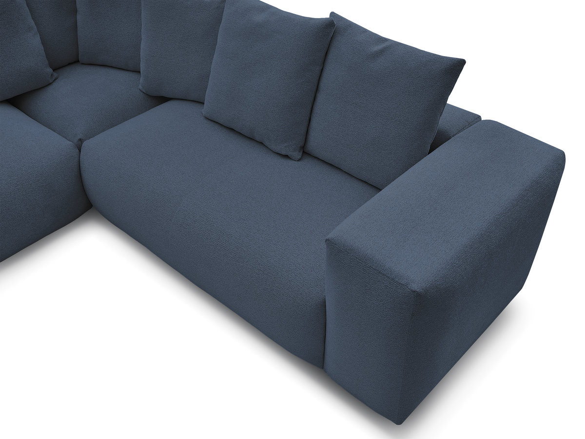 Canapé d'angle fixe modulable VOLTAIRE avec 1 chauffeuse 2 places, 1 angle et 1 chauffeuse 1 place tissu chiné