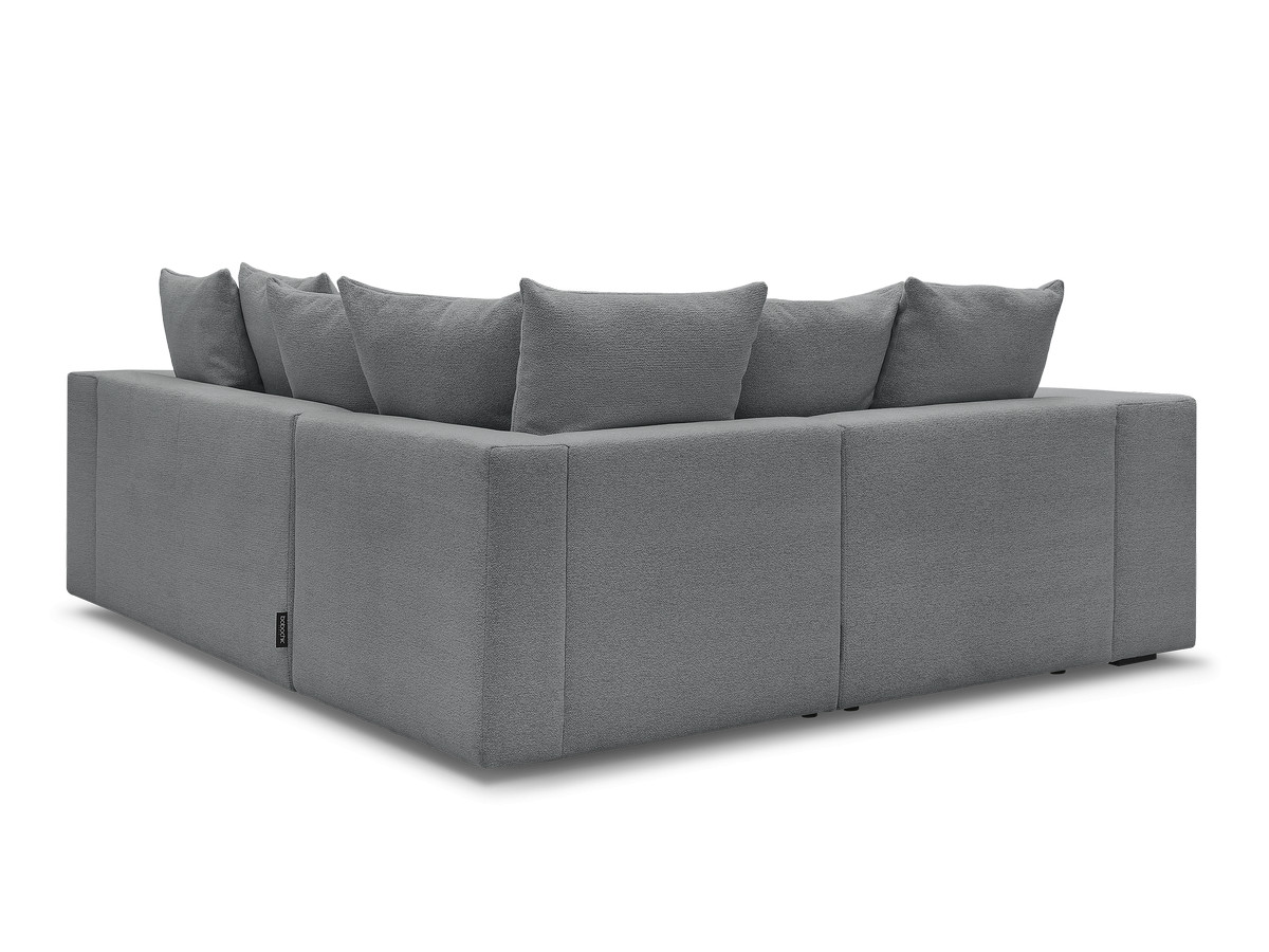 Canapé d'angle fixe modulable VOLTAIRE avec 1 chauffeuse 2 places, 1 angle et 1 chauffeuse 1 place tissu chiné