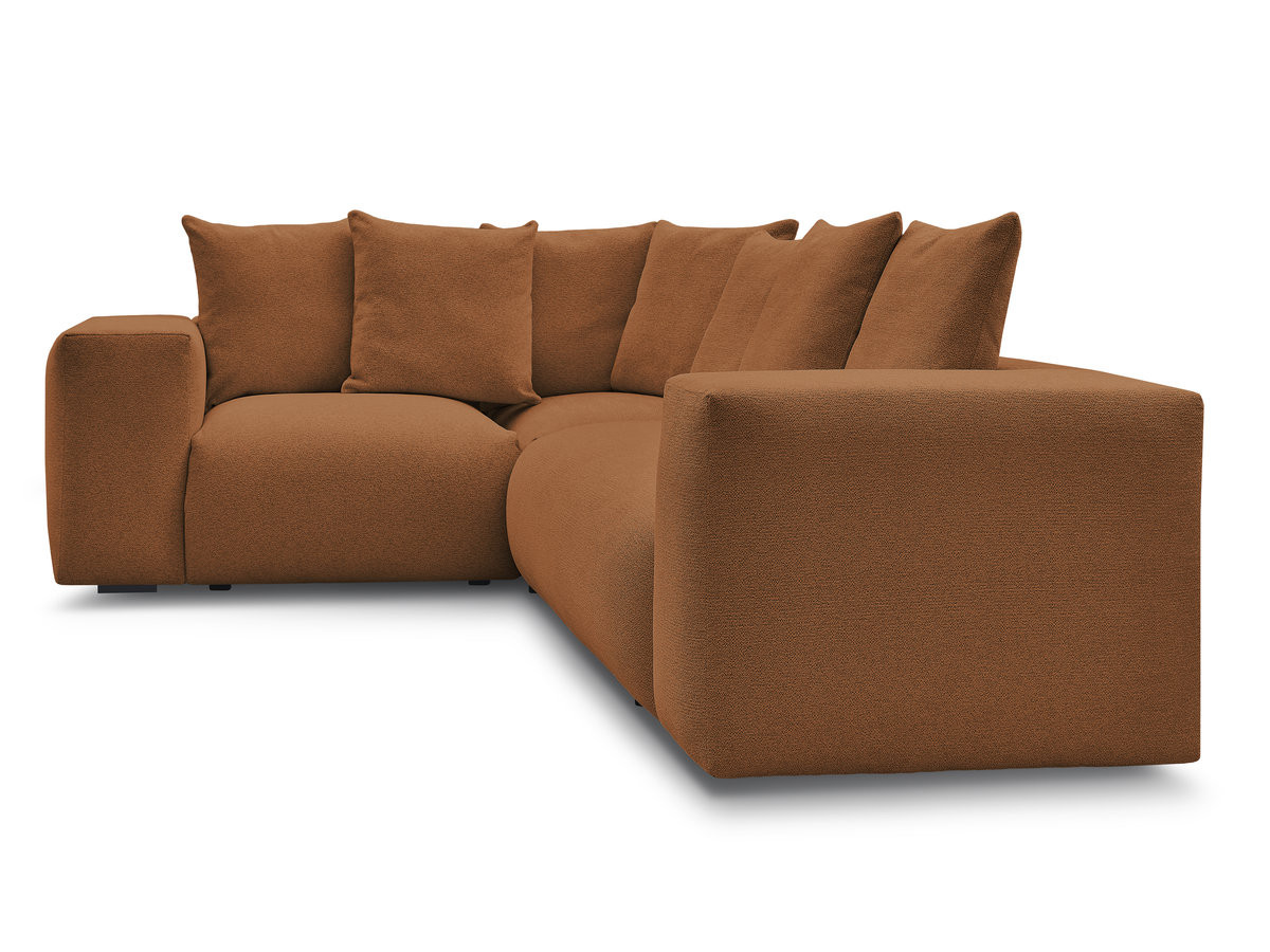 Canapé d'angle fixe modulable VOLTAIRE avec 1 chauffeuse 2 places, 1 angle et 1 chauffeuse 1 place tissu chiné