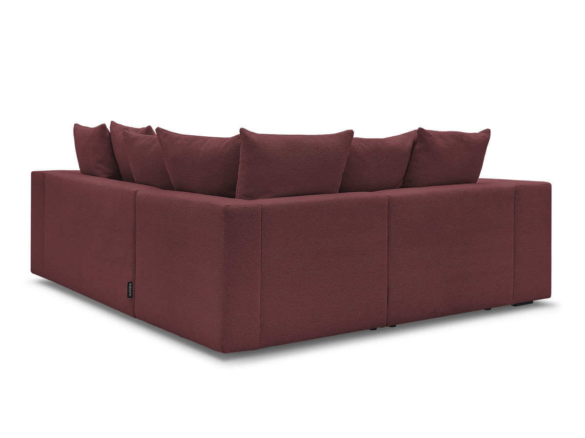 Canapé d'angle fixe modulable VOLTAIRE avec 1 chauffeuse 2 places, 1 angle et 1 chauffeuse 1 place tissu chiné