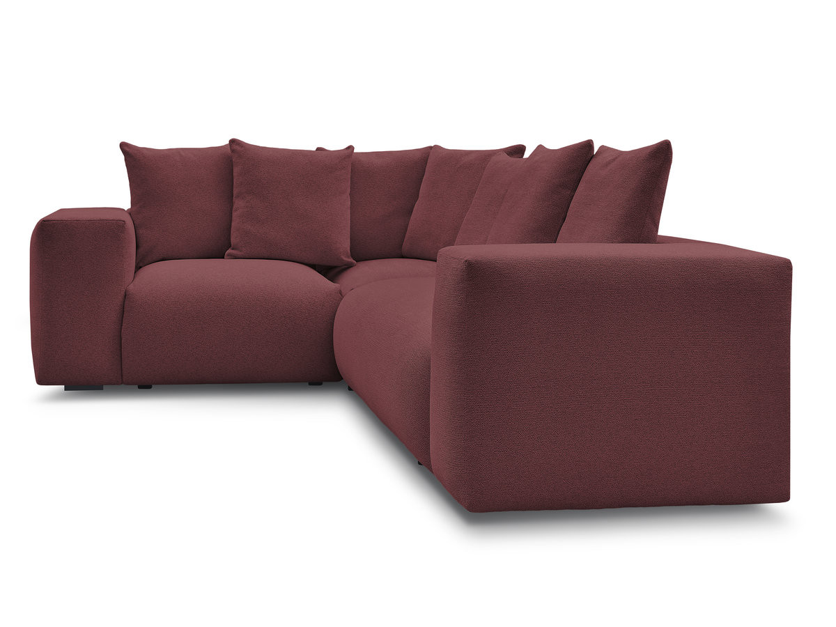 Canapé d'angle fixe modulable VOLTAIRE avec 1 chauffeuse 2 places, 1 angle et 1 chauffeuse 1 place tissu chiné