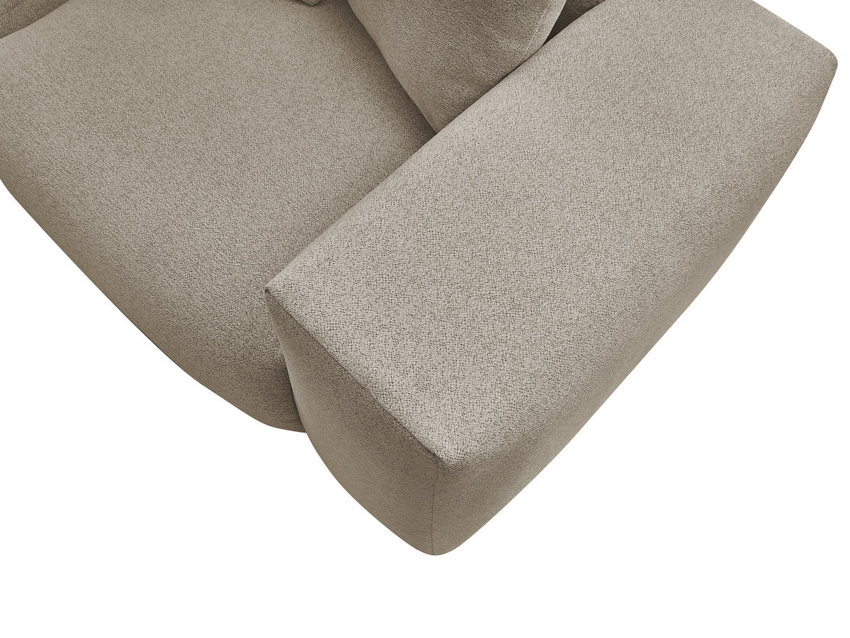 VOLTAIRE modulaire vaste hoekbank met 2 tweezitsfauteuils, 1 hoek- en 1 enkele fauteuil in gemêleerde stof met voetenbank