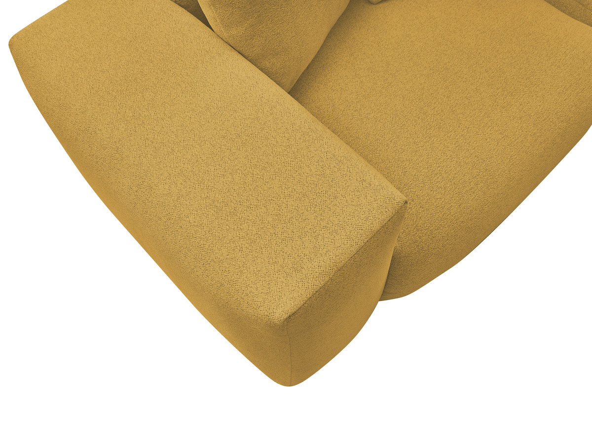 VOLTAIRE modulaire vaste hoekbank met 2 tweezitsfauteuils, 1 hoek- en 1 enkele fauteuil in gemêleerde stof met voetenbank