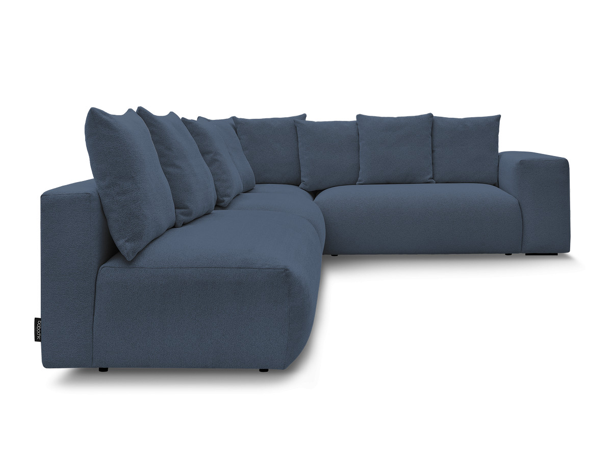 Canapé d'angle fixe modulable VOLTAIRE avec 2 chauffeuses 2 places, 1 angle et 1 chauffeuse 1 place tissu chiné