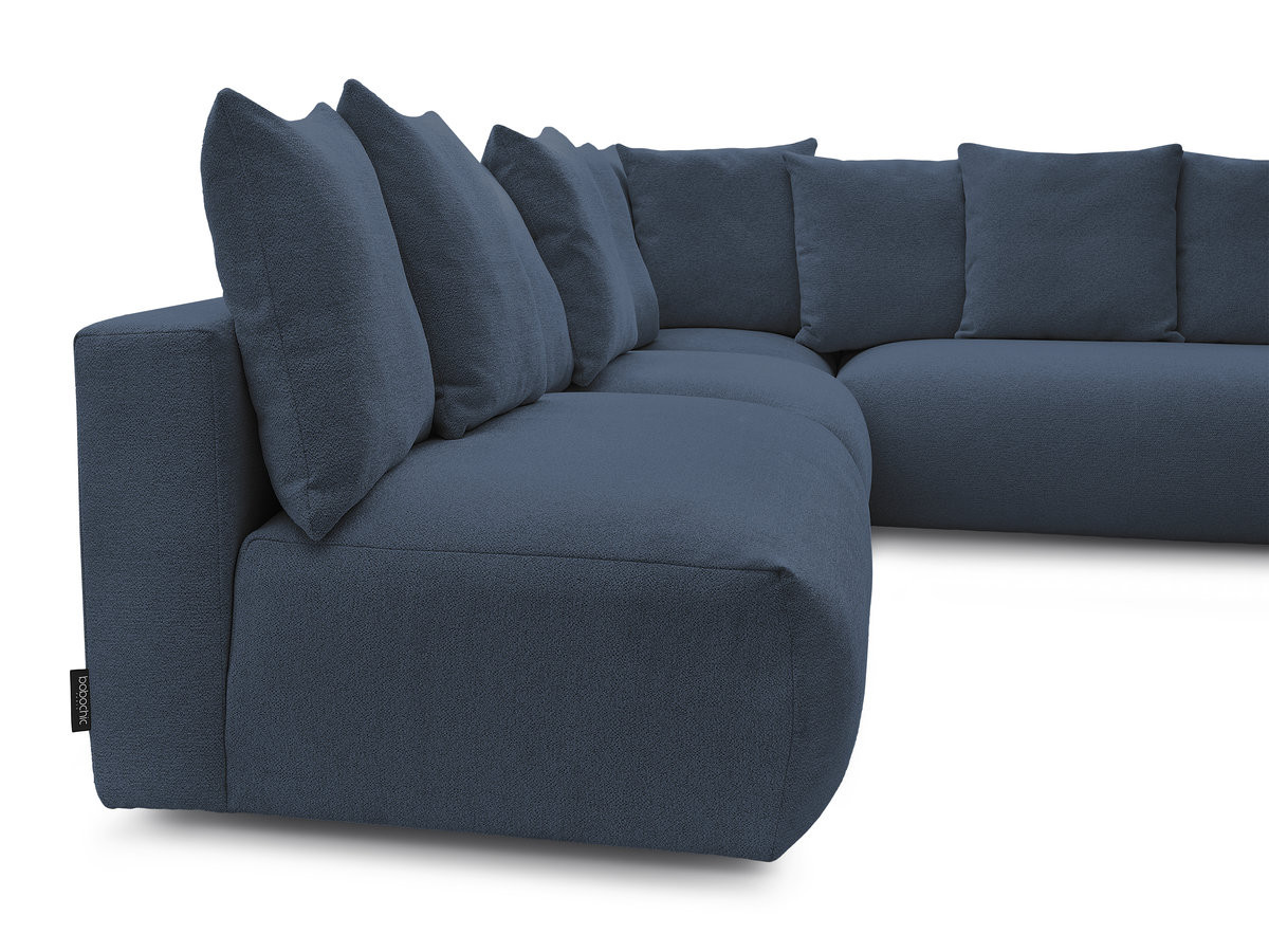 VOLTAIRE modulaire vaste hoekbank met 2 tweezitsfauteuils, 1 hoekfauteuil en 1 enkele fauteuil in gemêleerde stof