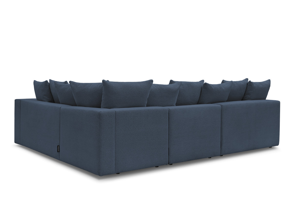 VOLTAIRE modulaire vaste hoekbank met 2 tweezitsfauteuils, 1 hoekfauteuil en 1 enkele fauteuil in gemêleerde stof