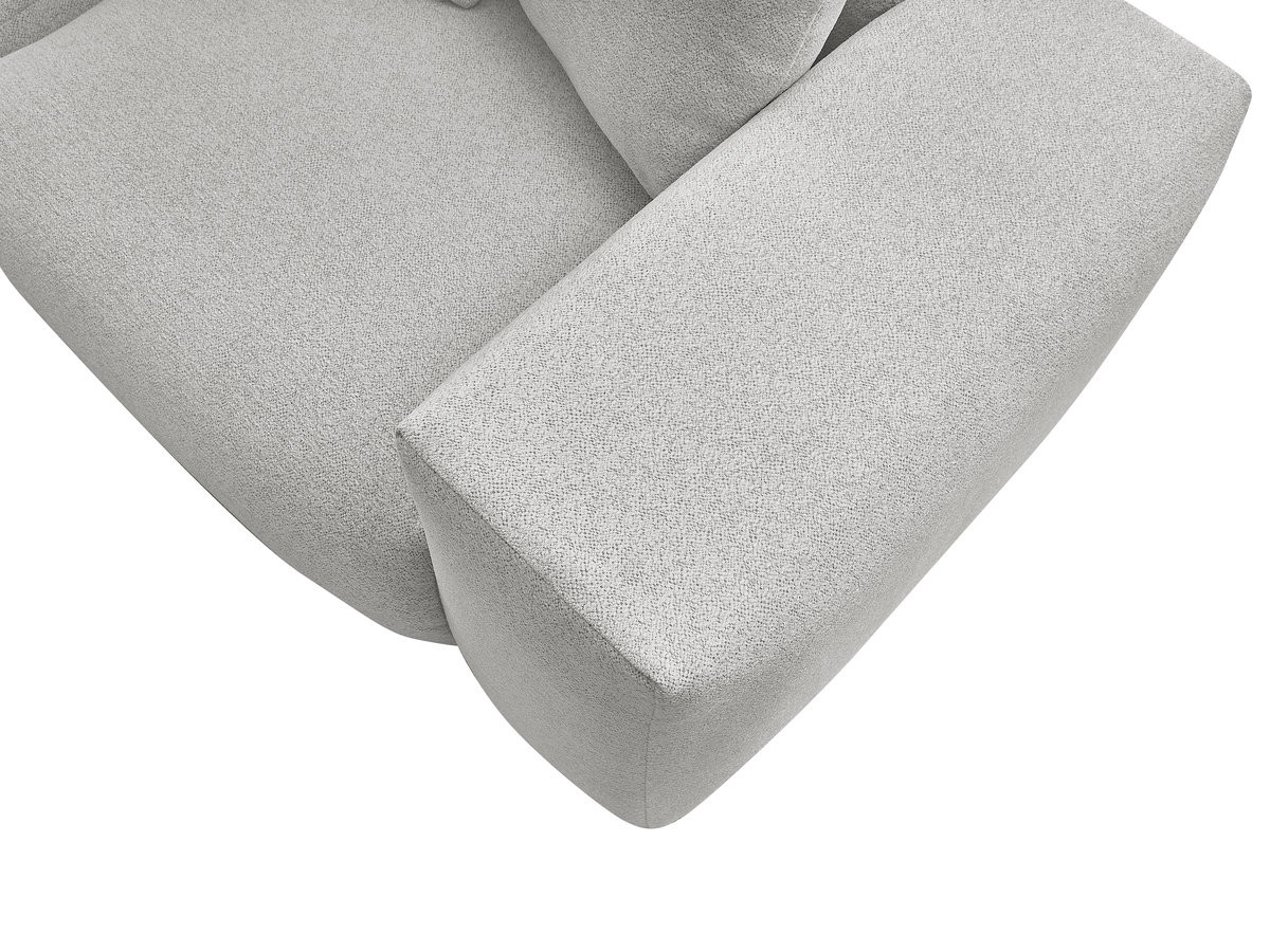 VOLTAIRE modulaire vaste hoekbank met 2 tweezitsfauteuils, 1 hoekfauteuil en 1 enkele fauteuil in gemêleerde stof