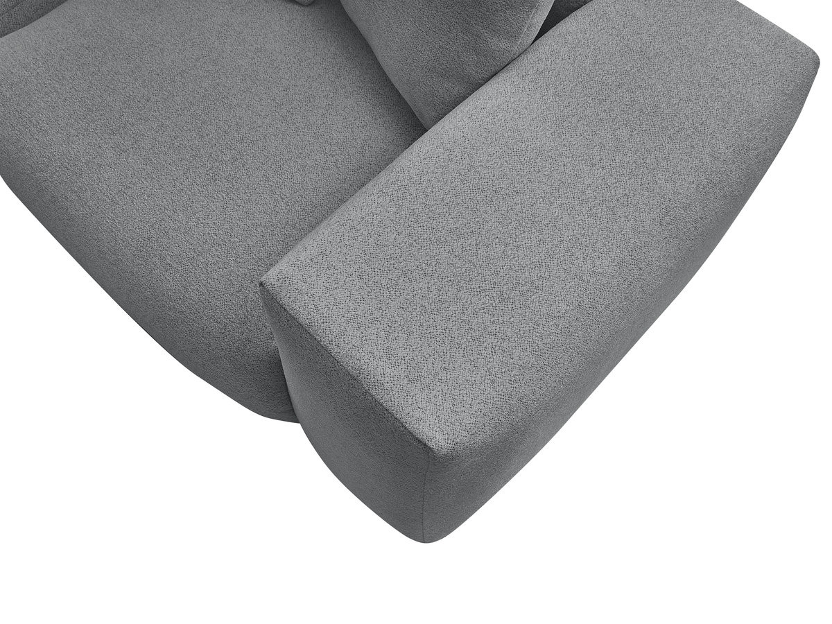 VOLTAIRE modulaire vaste hoekbank met 2 tweezitsfauteuils, 1 hoekfauteuil en 1 enkele fauteuil in gemêleerde stof