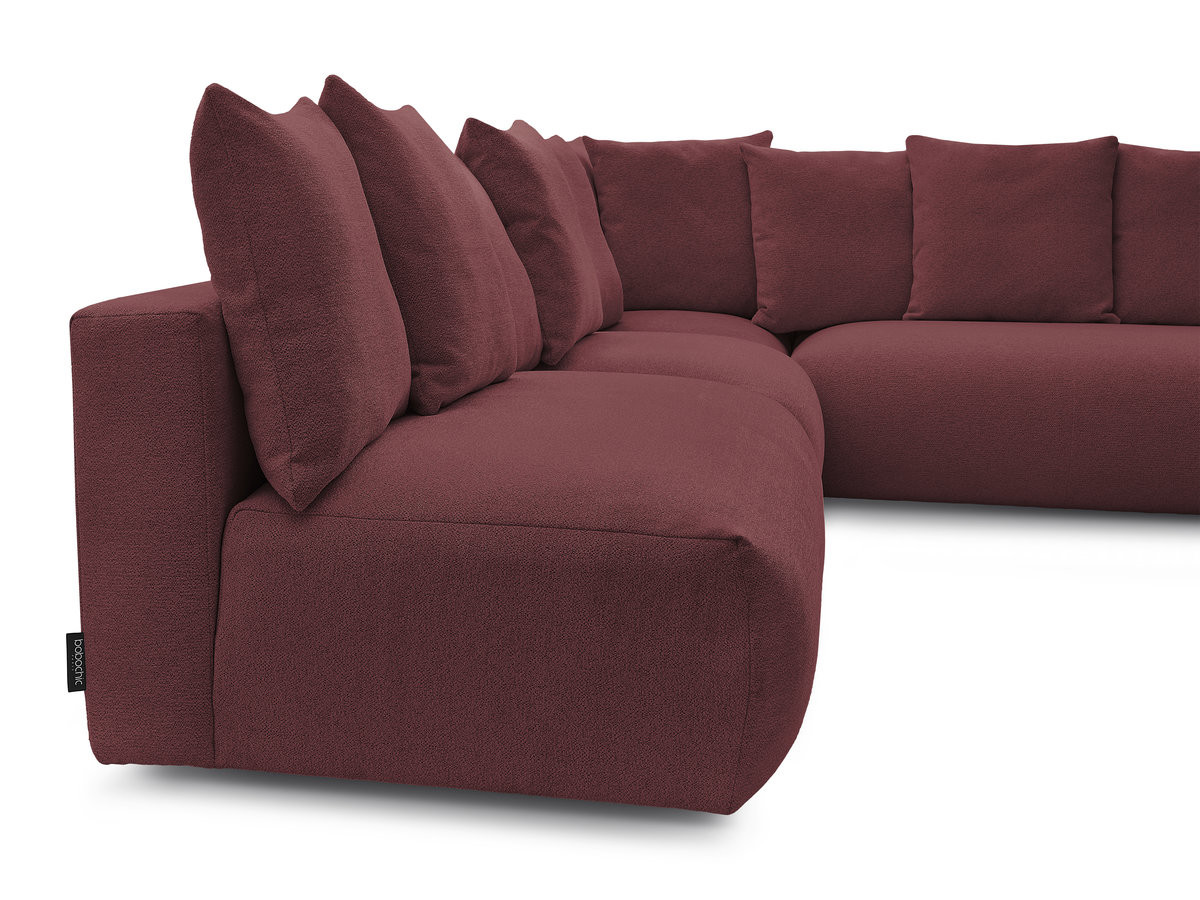 VOLTAIRE modulaire vaste hoekbank met 2 tweezitsfauteuils, 1 hoekfauteuil en 1 enkele fauteuil in gemêleerde stof