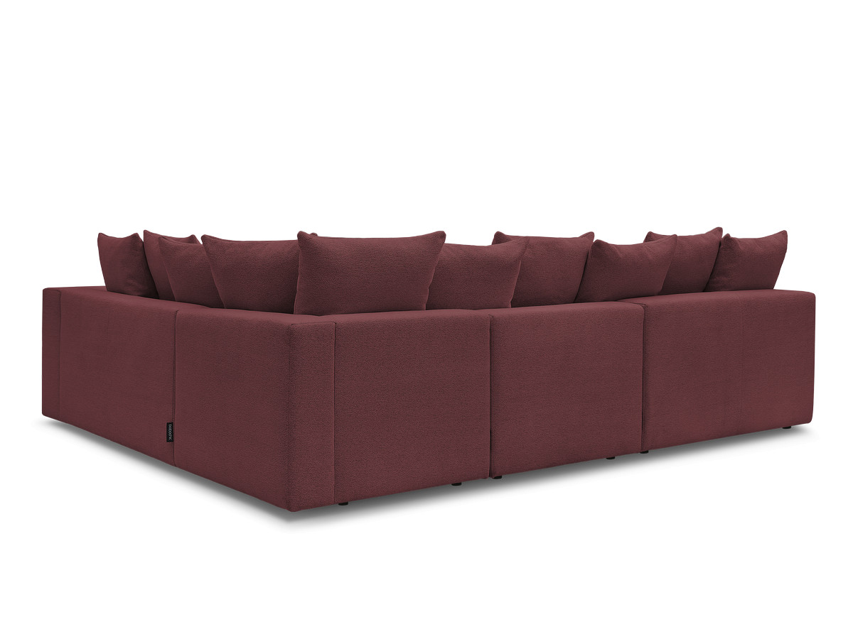 VOLTAIRE modulaire vaste hoekbank met 2 tweezitsfauteuils, 1 hoekfauteuil en 1 enkele fauteuil in gemêleerde stof