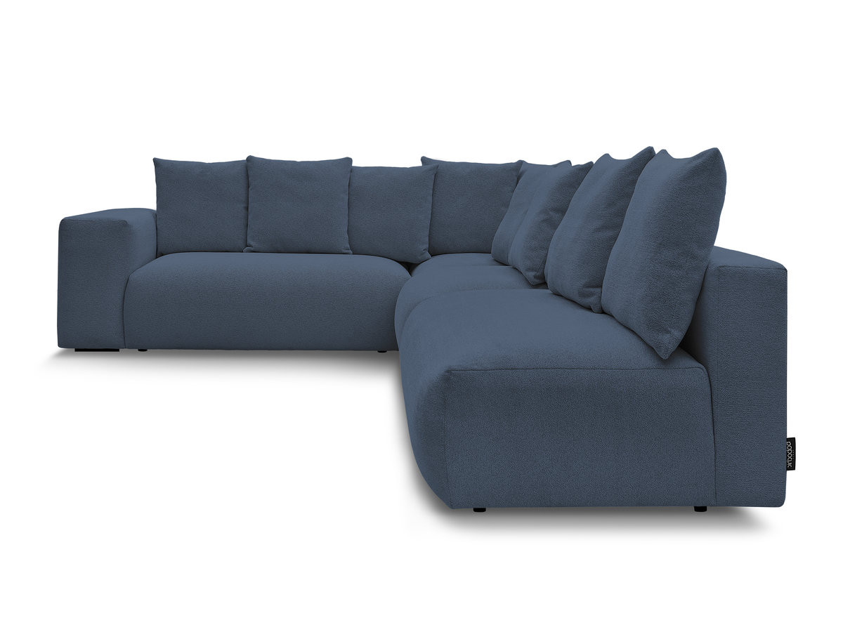 Canapé d'angle fixe modulable VOLTAIRE avec 2 chauffeuses 2 places, 1 angle et 1 chauffeuse 1 place tissu chiné