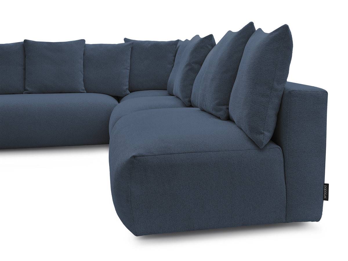 VOLTAIRE modulaire vaste hoekbank met 2 tweezitsfauteuils, 1 hoekfauteuil en 1 enkele fauteuil in gemêleerde stof