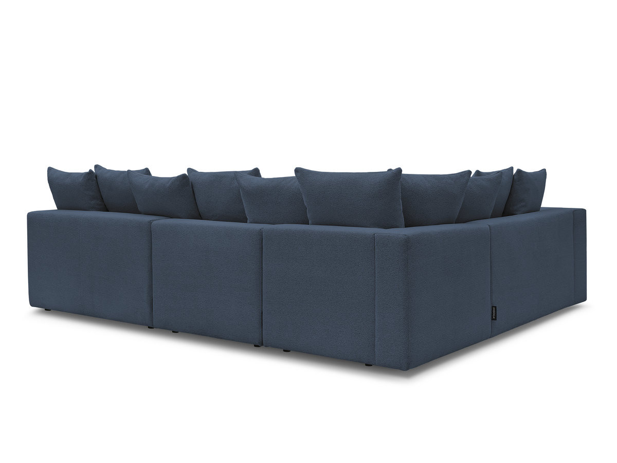 VOLTAIRE modulaire vaste hoekbank met 2 tweezitsfauteuils, 1 hoekfauteuil en 1 enkele fauteuil in gemêleerde stof