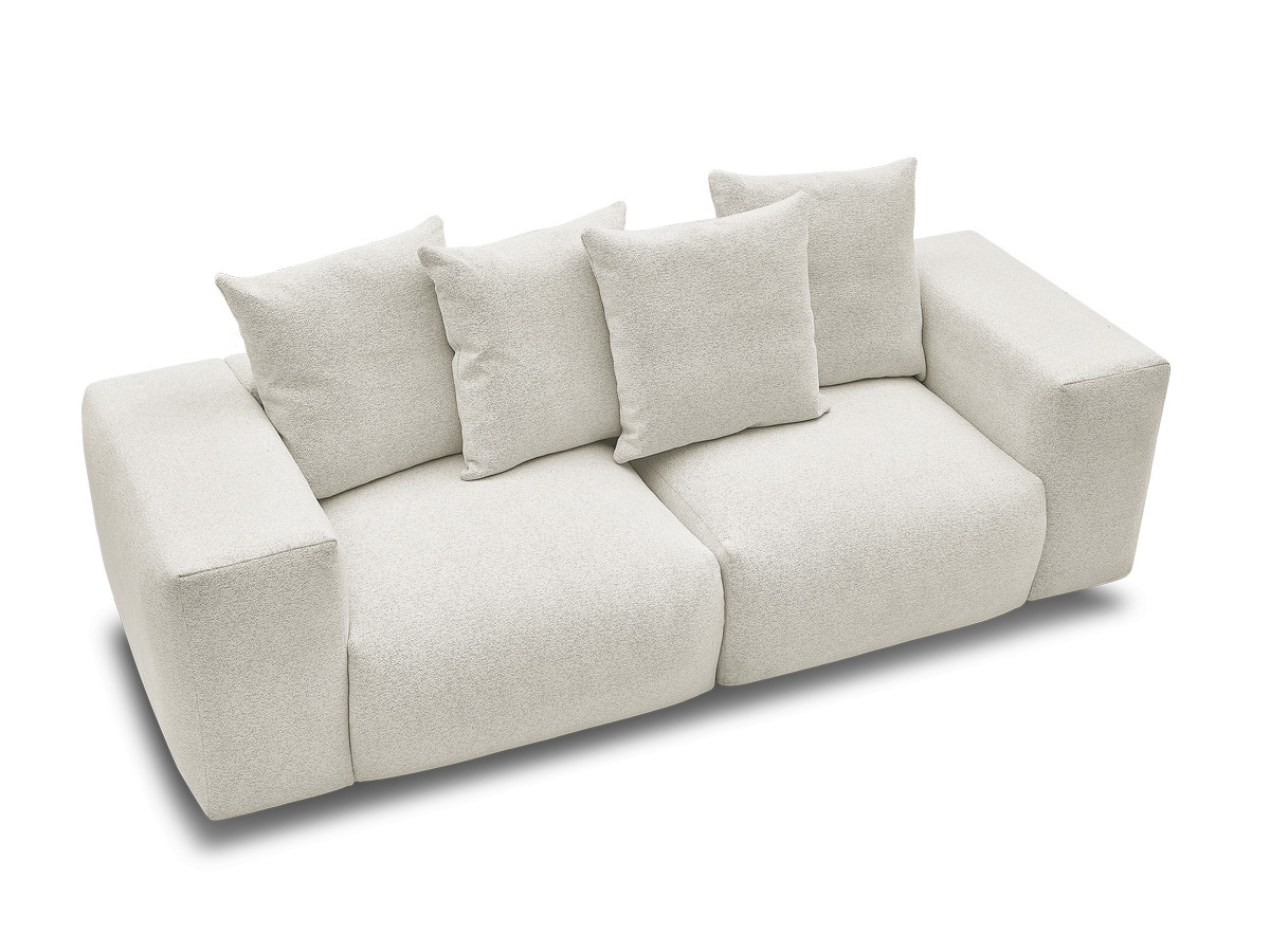 Canapé droit modulable VOLTAIRE chiné blanc — vue 4