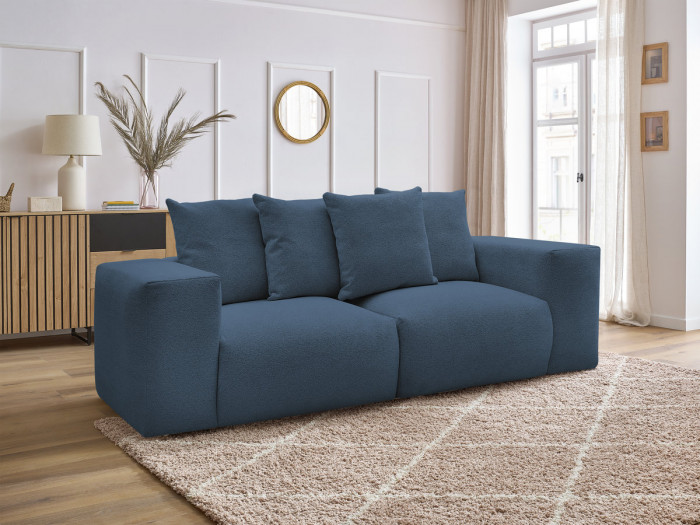 Canapé droit fixe modulable VOLTAIRE tissu chiné