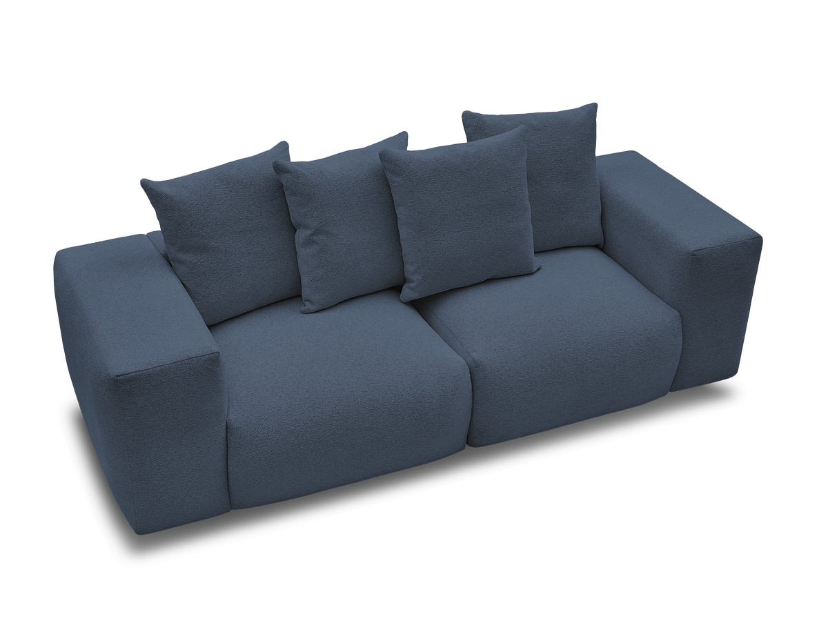 Canapé droit modulable VOLTAIRE chiné bleu foncé — vue 4