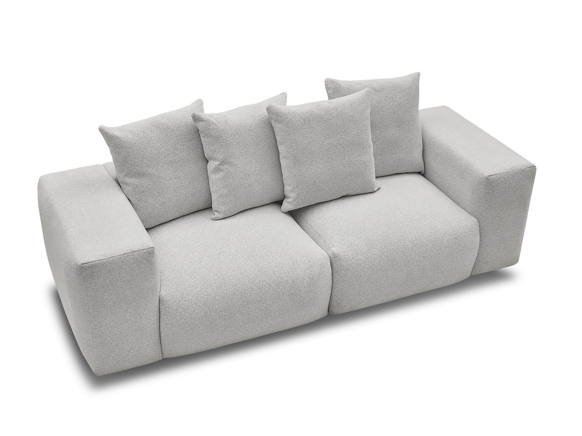 Canapé droit modulable VOLTAIRE chiné gris clair — vue 4