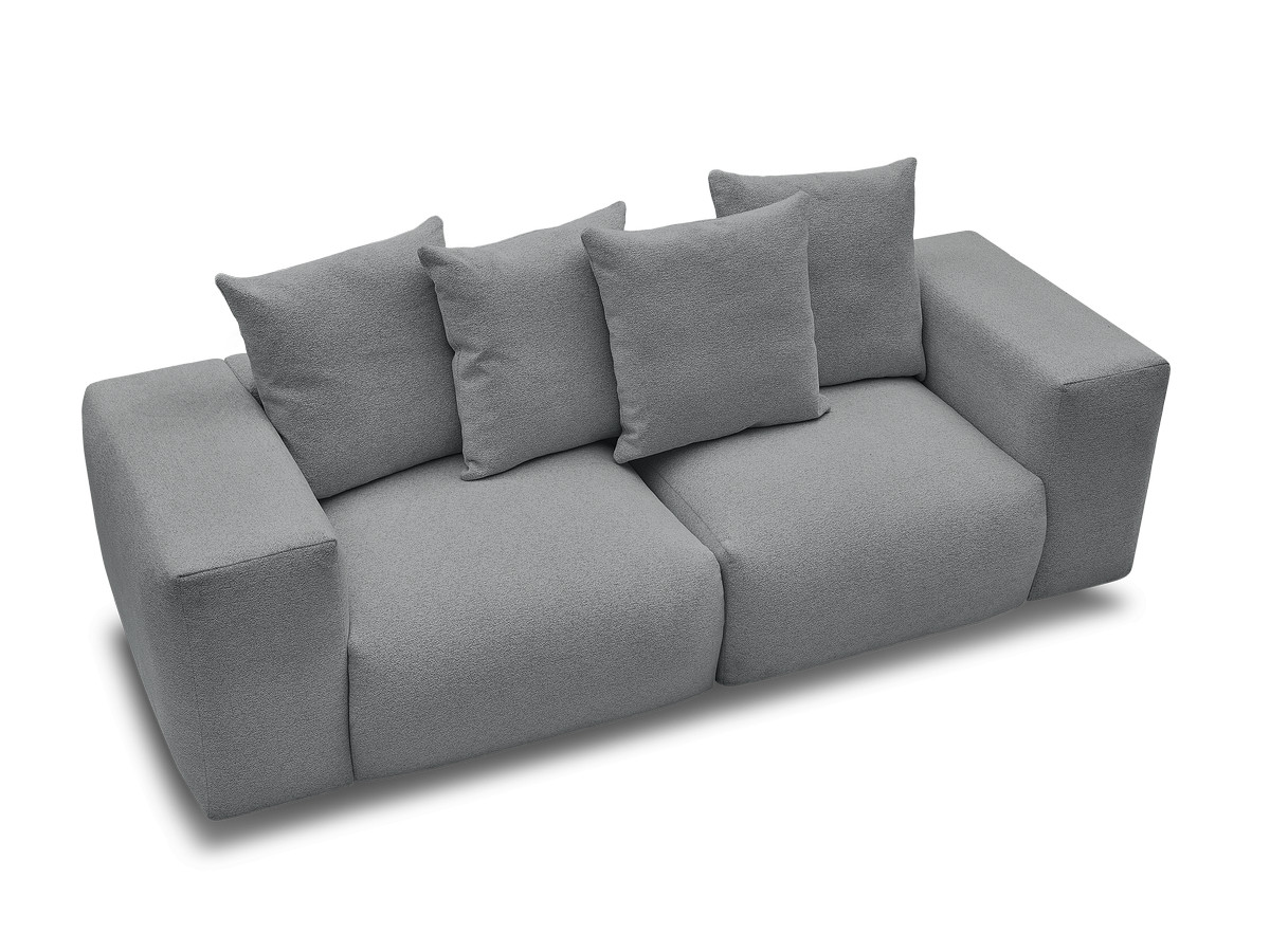 Canapé droit modulable VOLTAIRE chiné gris foncé — vue 4