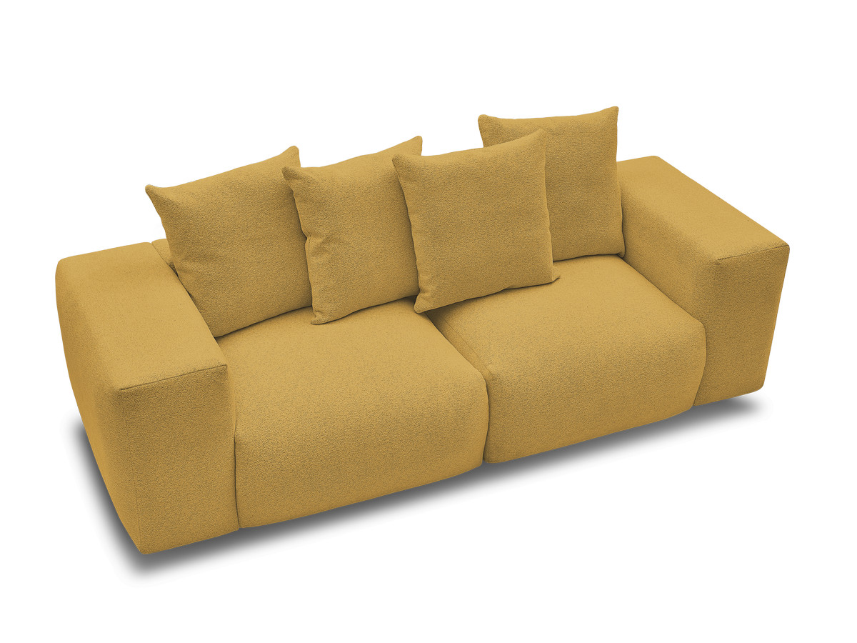 Canapé droit modulable VOLTAIRE chiné jaune — vue 4