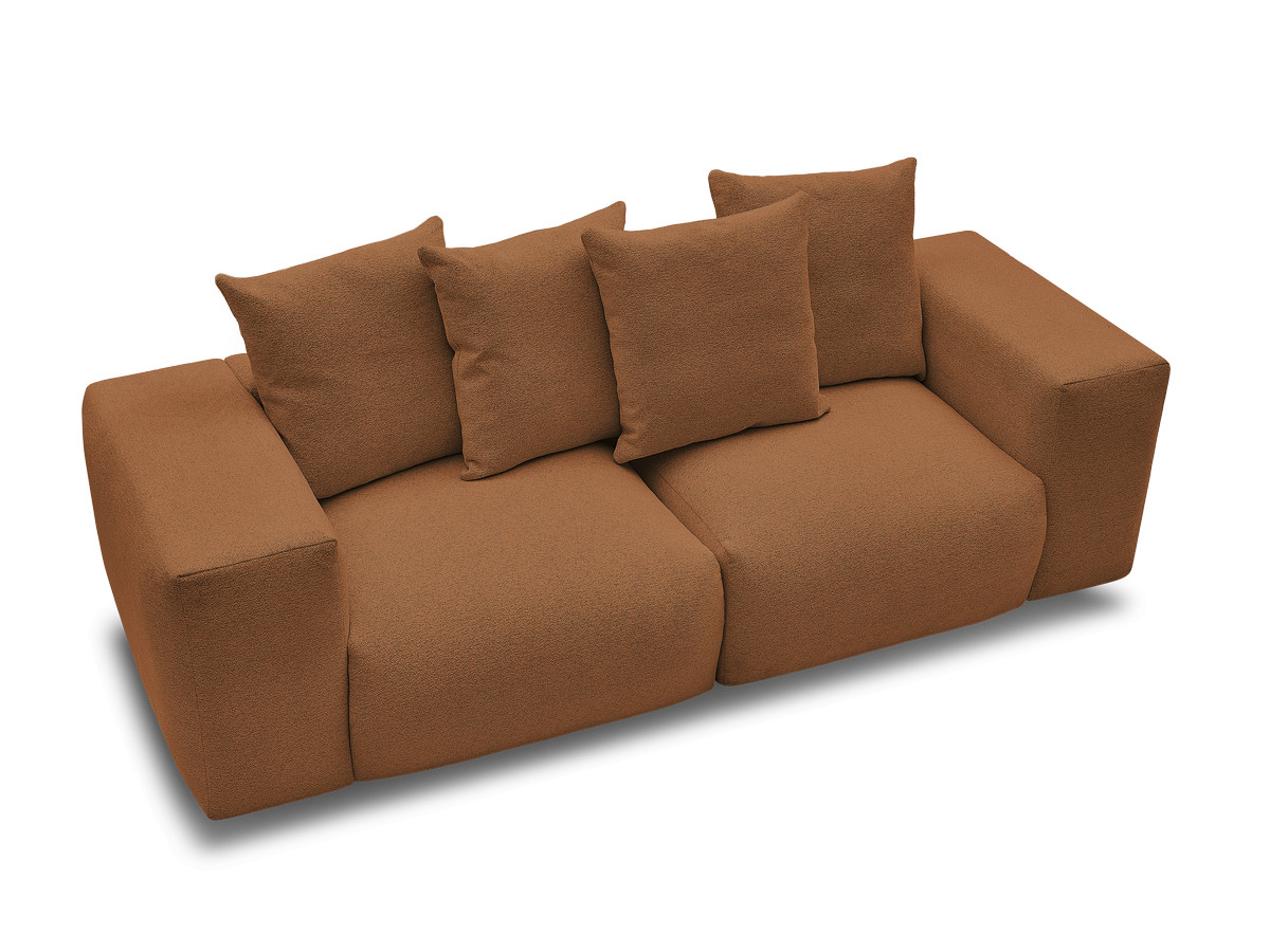 Canapé droit modulable VOLTAIRE chiné orange — vue 4