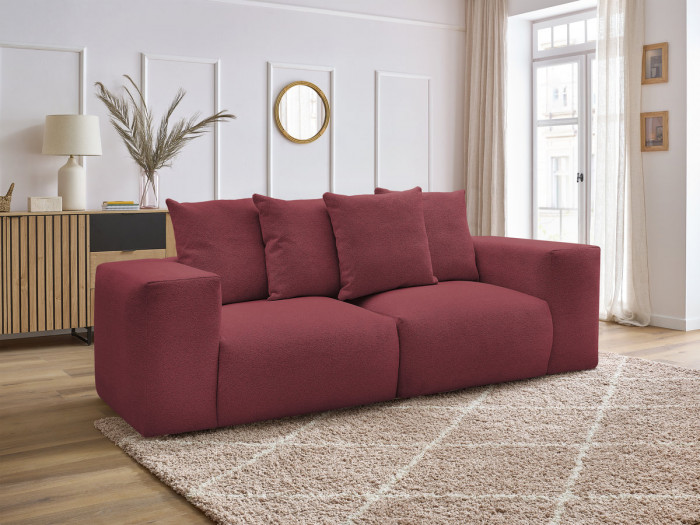 Canapé droit fixe modulable VOLTAIRE tissu chiné