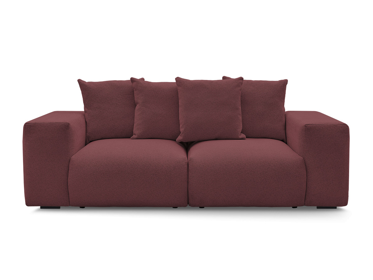 Canapé droit modulable VOLTAIRE chiné rouge