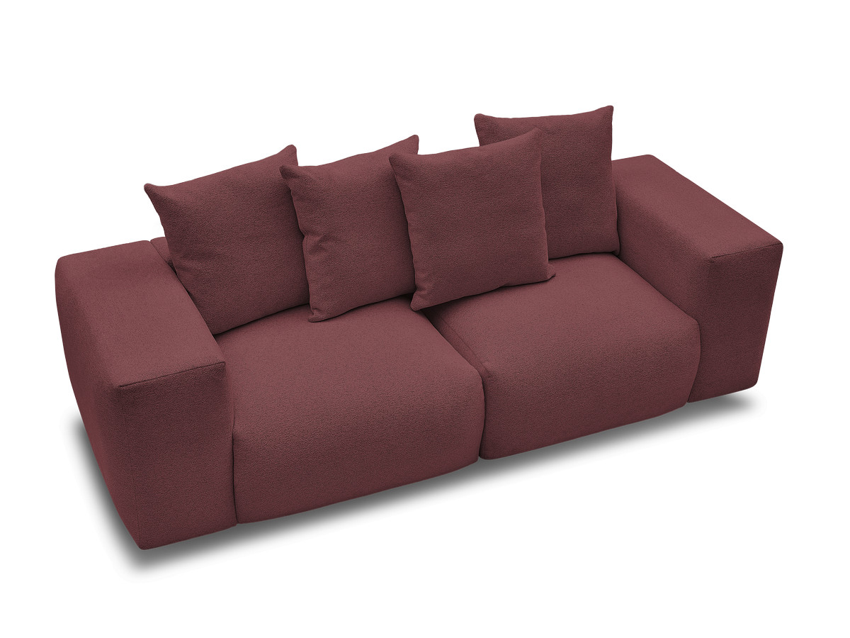 Canapé droit modulable VOLTAIRE chiné rouge — vue 4