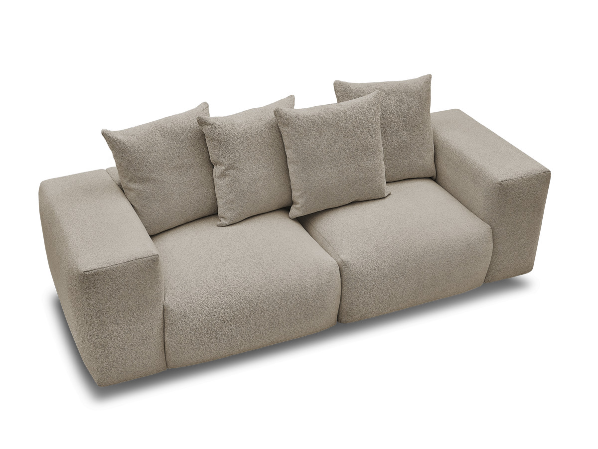 Canapé droit modulable VOLTAIRE chiné taupe — vue 4