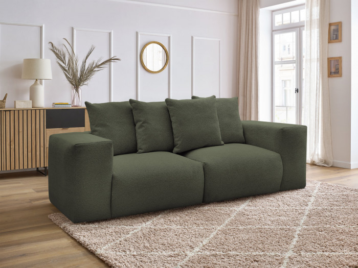 Canapé droit fixe modulable VOLTAIRE tissu chiné