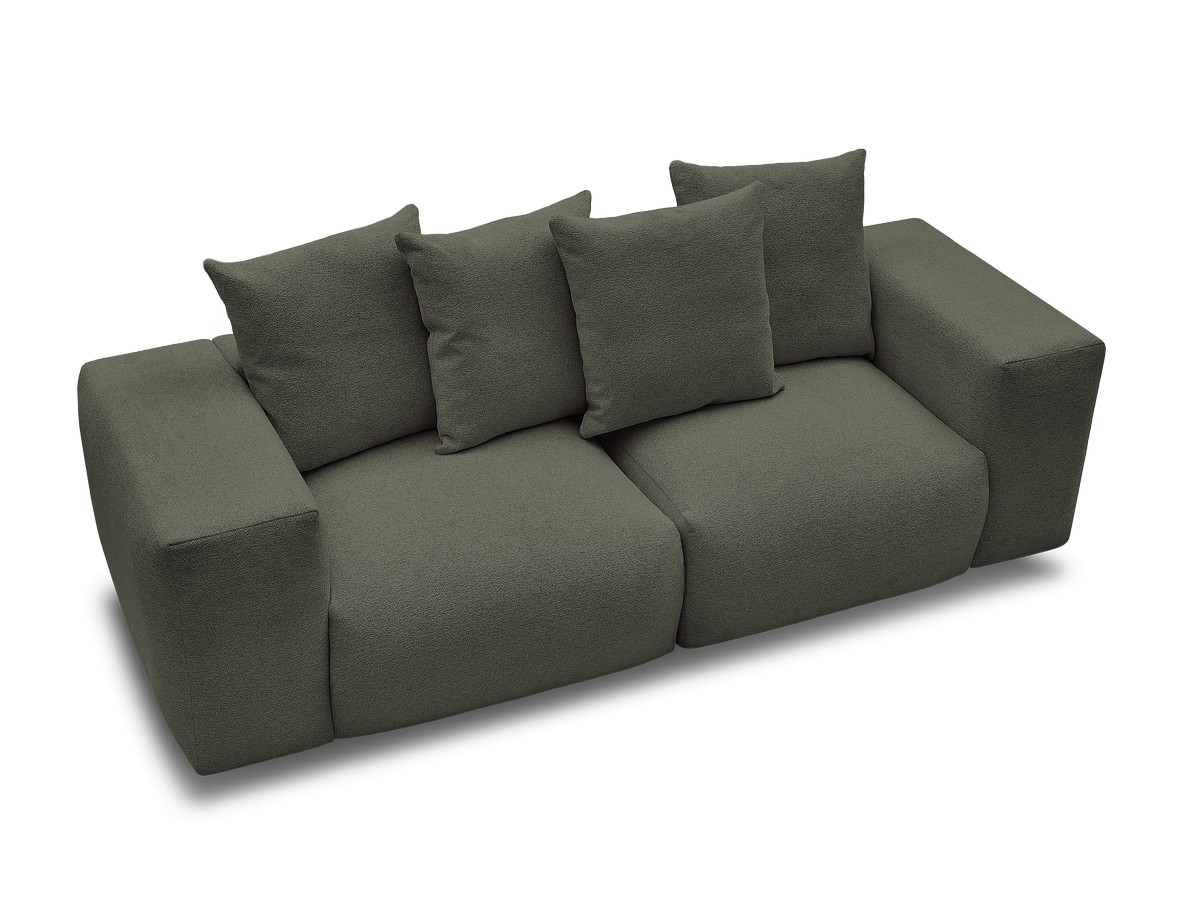 Canapé droit modulable VOLTAIRE chiné vert — vue 4