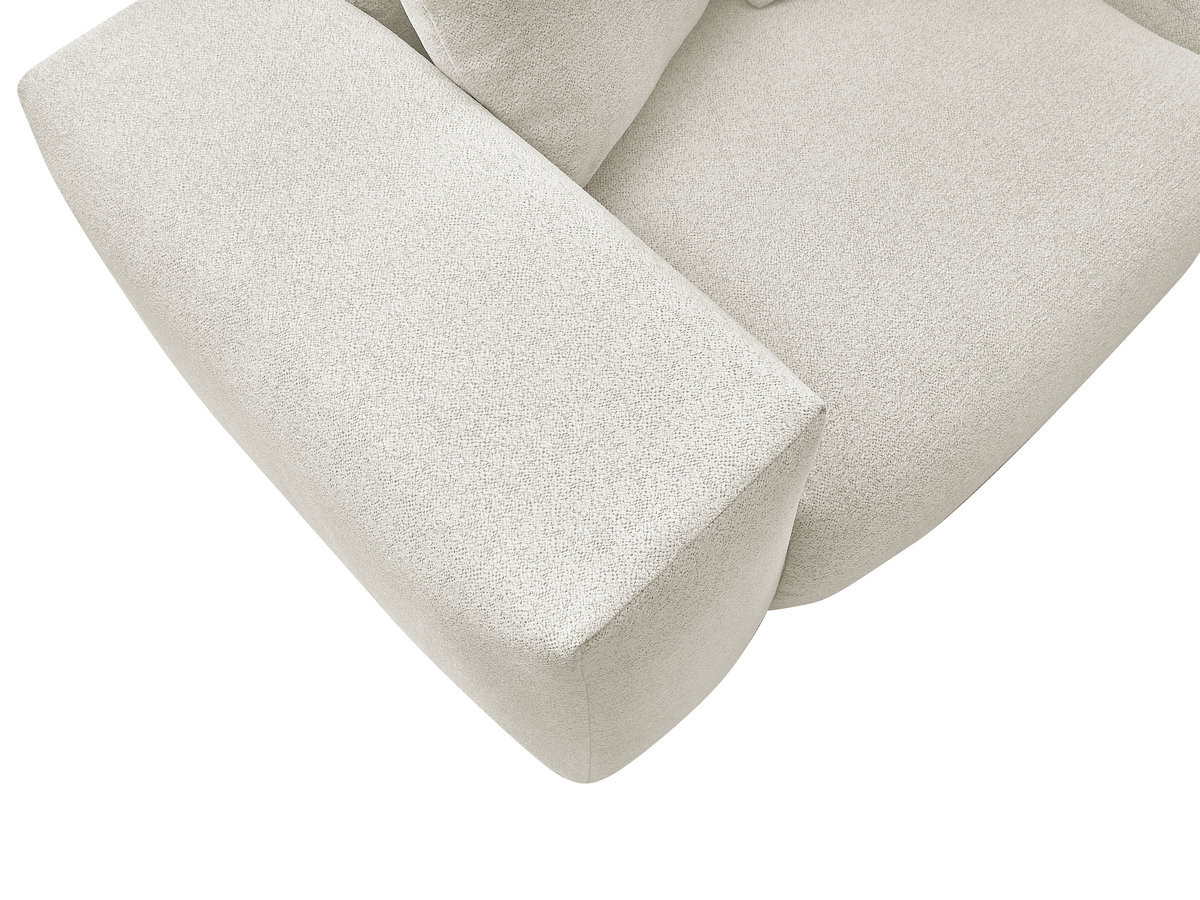 Canapé droit modulable VOLTAIRE chiné avec pouf blanc — vue 6