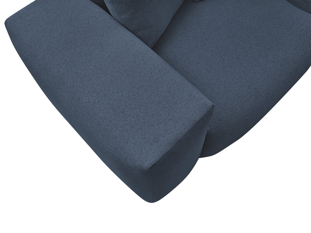 Canapé droit modulable VOLTAIRE chiné avec pouf bleu foncé — vue 6
