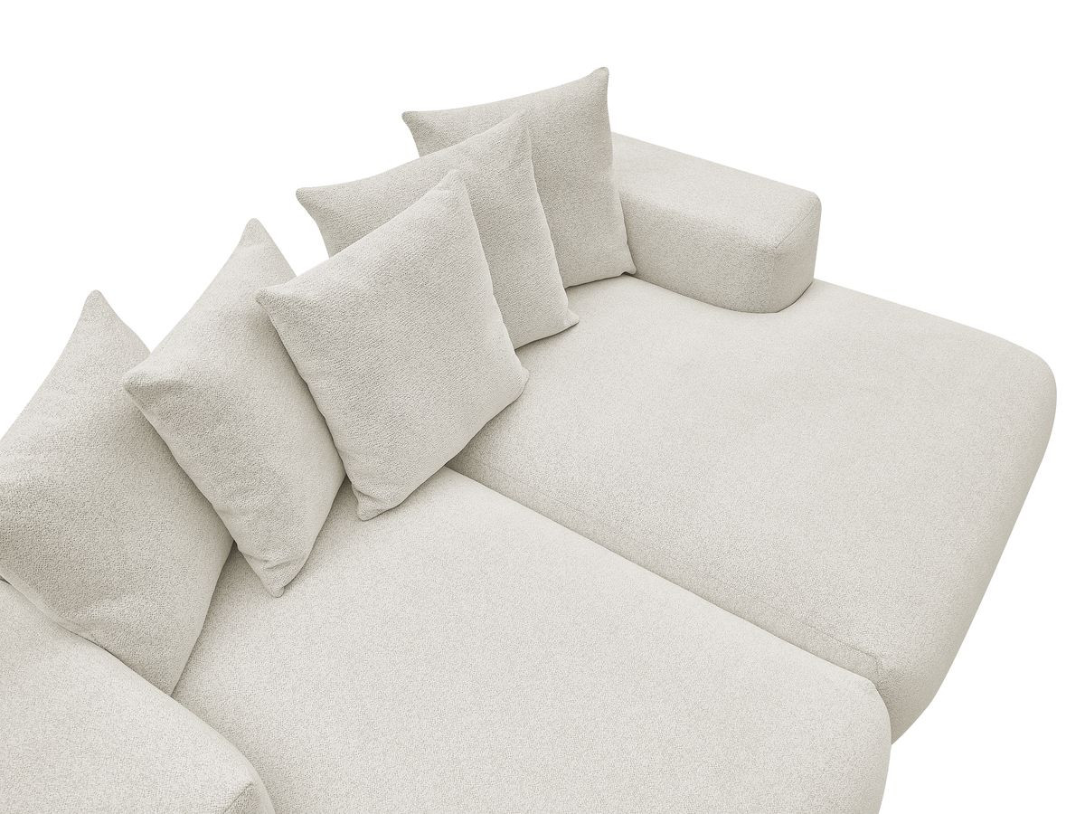 Canapé droit 4 places VOLTAIRE assise profonde chiné blanc — vue 4