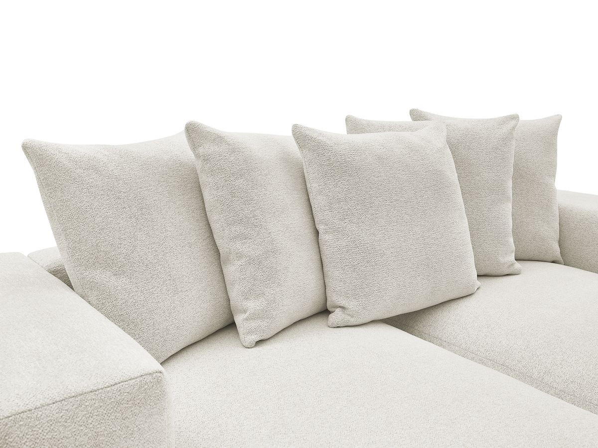 Canapé droit 4 places VOLTAIRE assise profonde chiné blanc — vue 6