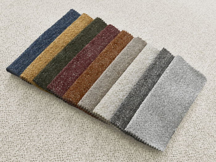 Canapé droit fixe 4 places VOLTAIRE assise profonde tissu chiné