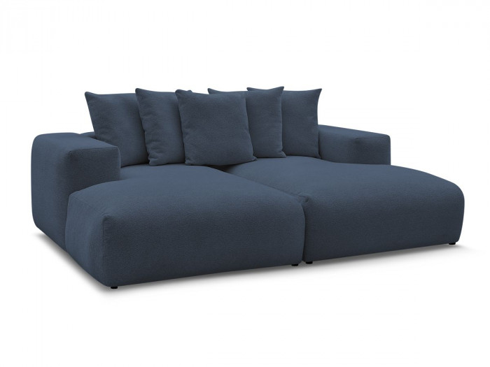 Canapé droit fixe 4 places VOLTAIRE assise profonde tissu chiné