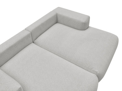Canapé droit fixe 4 places VOLTAIRE assise profonde tissu chiné